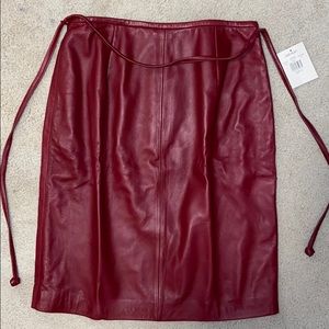 Lord & Taylor Leather Skirt